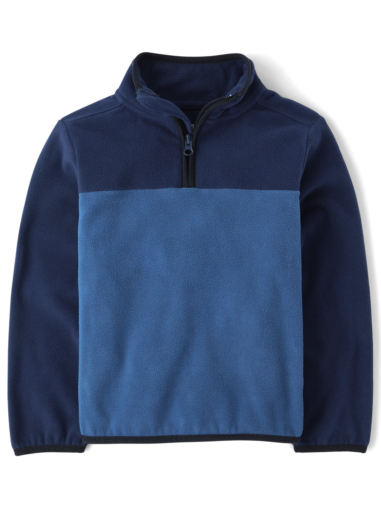 The Children's Place Boys Long Sleeve Colorblock Microfleece Half Zip Pullover, Sizes XS-XXL