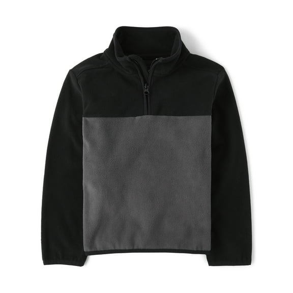 The Children's Place Boys Long Sleeve Colorblock Microfleece Half Zip Pullover, Sizes XS-XXL
