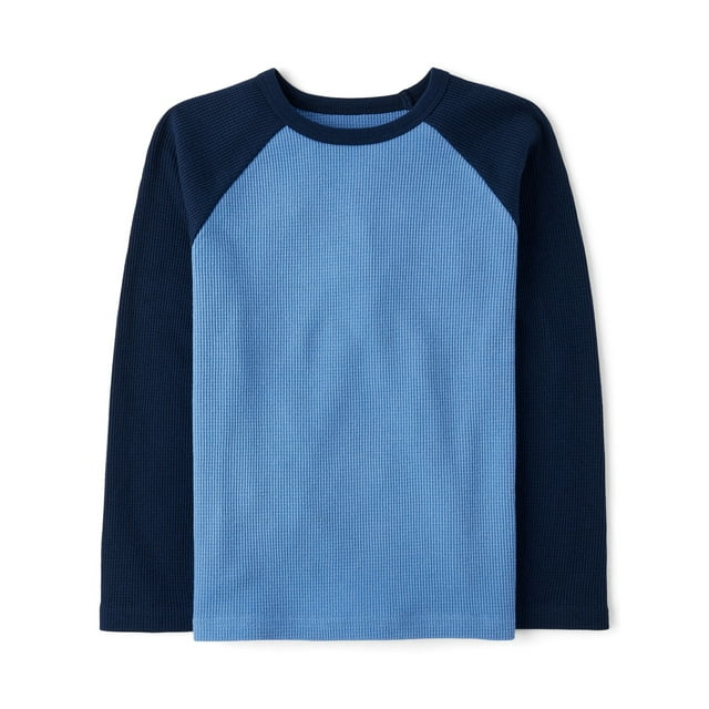 The Children's Place Boys Long Sleeve Colorblock Thermal Raglan Top