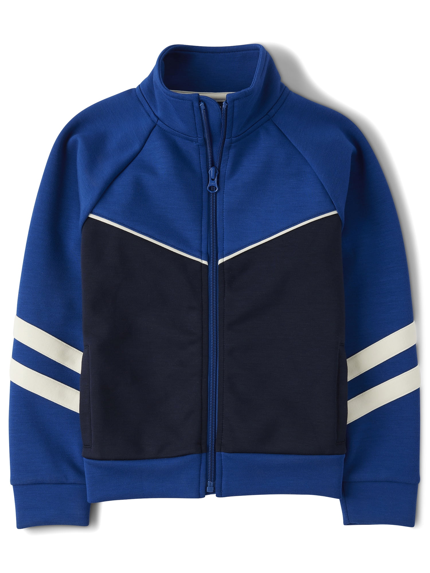 The Children's Place Boys Long Sleeve Contrast Scuba Track Jacket, Sizes XS-XXL