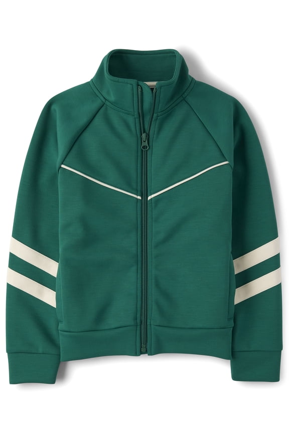 Boys Long Sleeve Contrast Scuba Track Jacket, Sizes XS-XXL