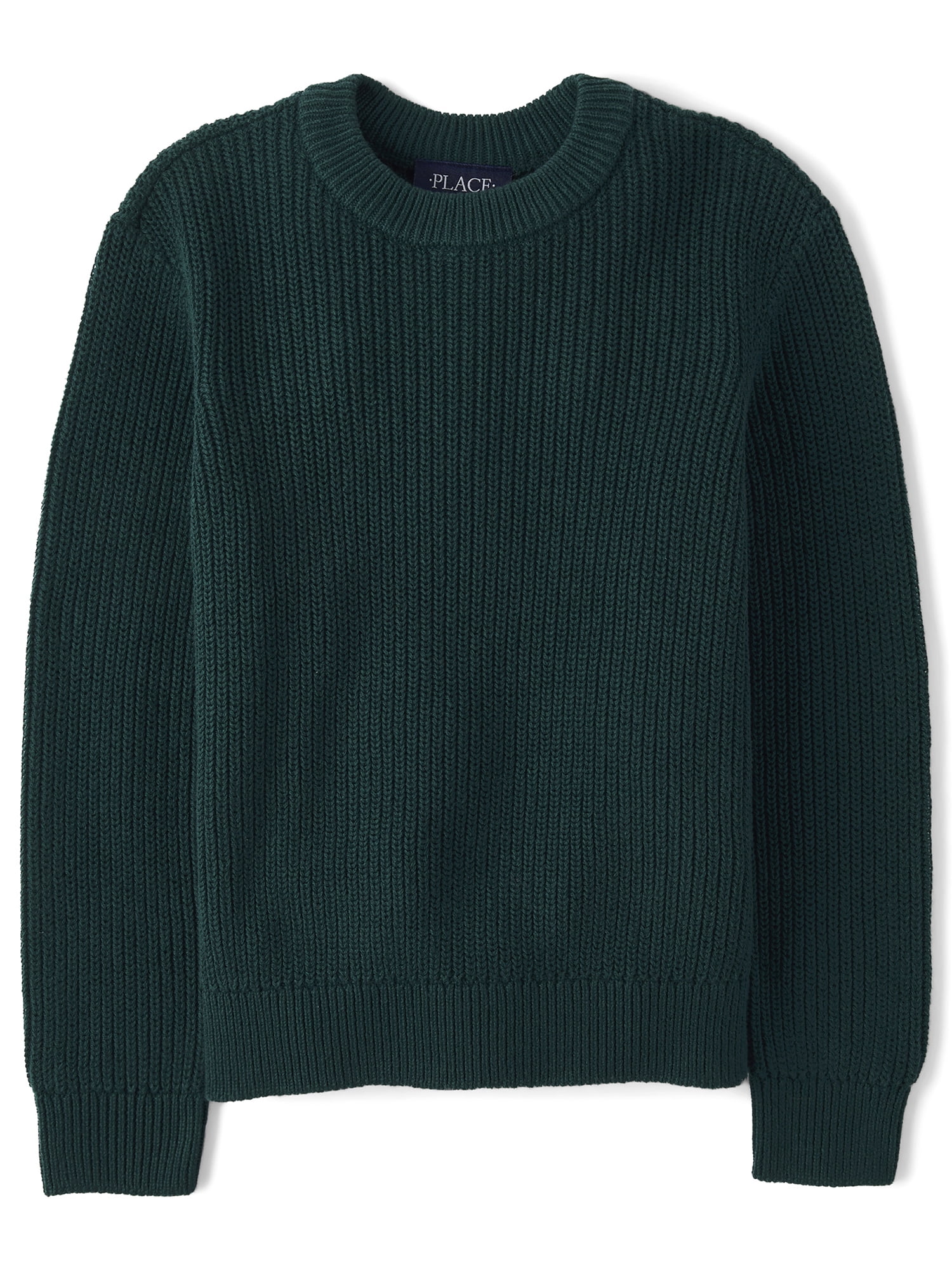 The Children's Place Boys Long Sleeve Crewneck Shaker Stitch Sweater, Sizes S-XXL