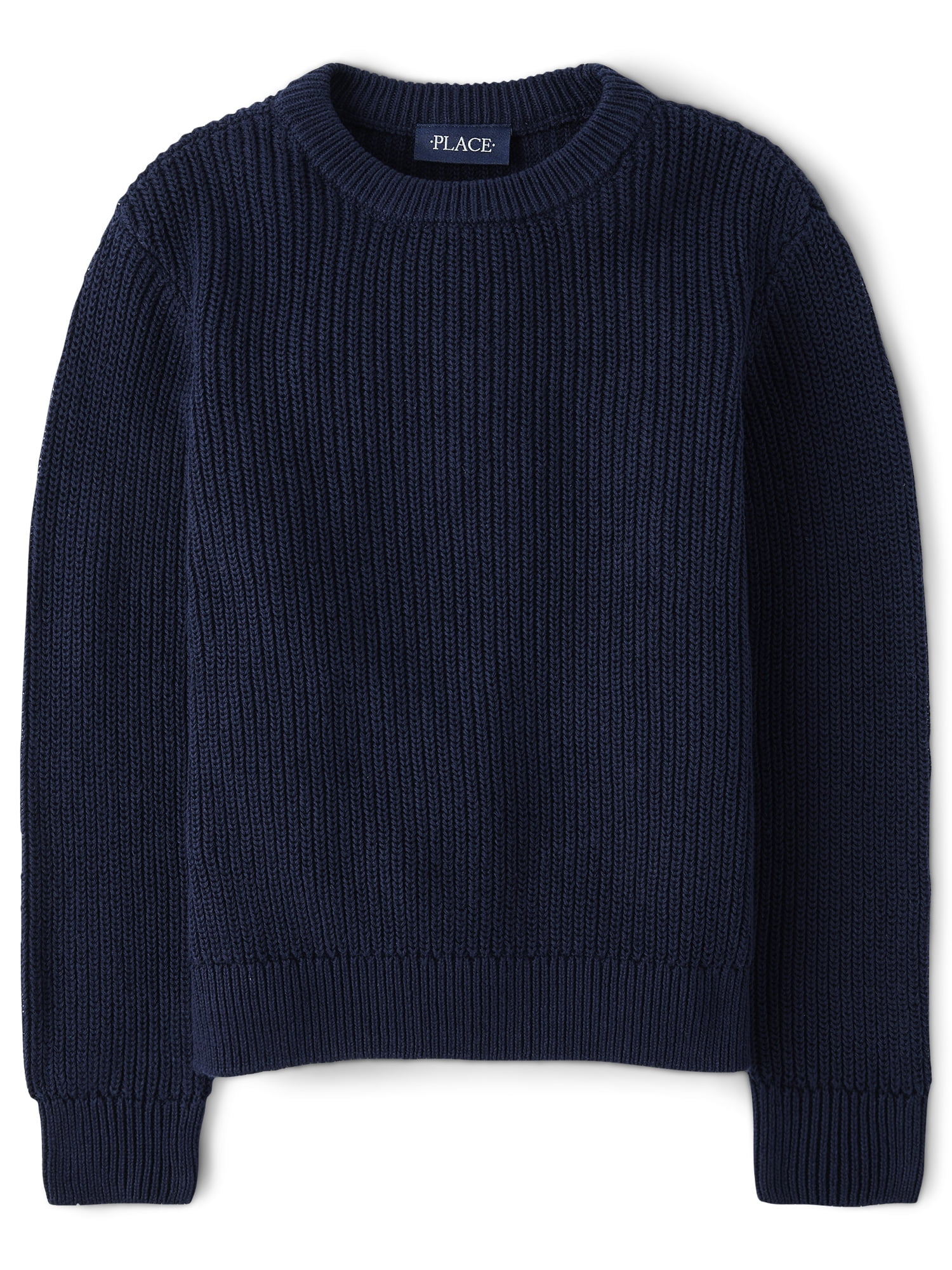 The Children's Place Boys Long Sleeve Crewneck Shaker Stitch Sweater, Sizes S-XXL