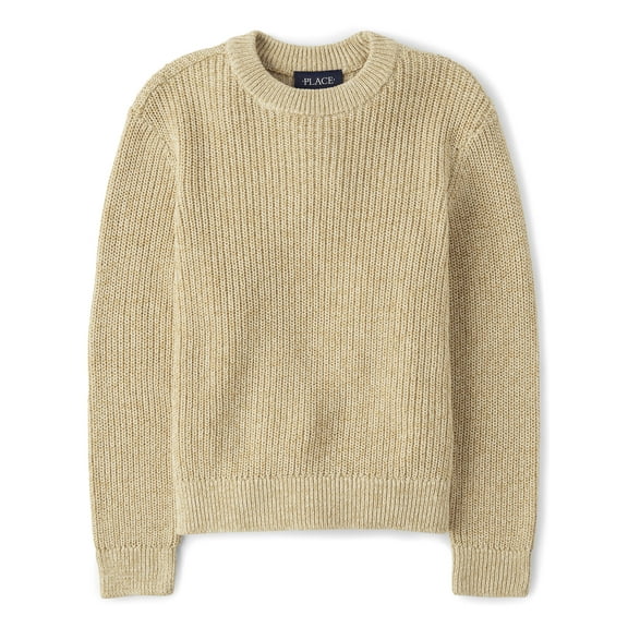 The Children's Place Boys Long Sleeve Crewneck Shaker Stitch Sweater, Sizes S-XXL