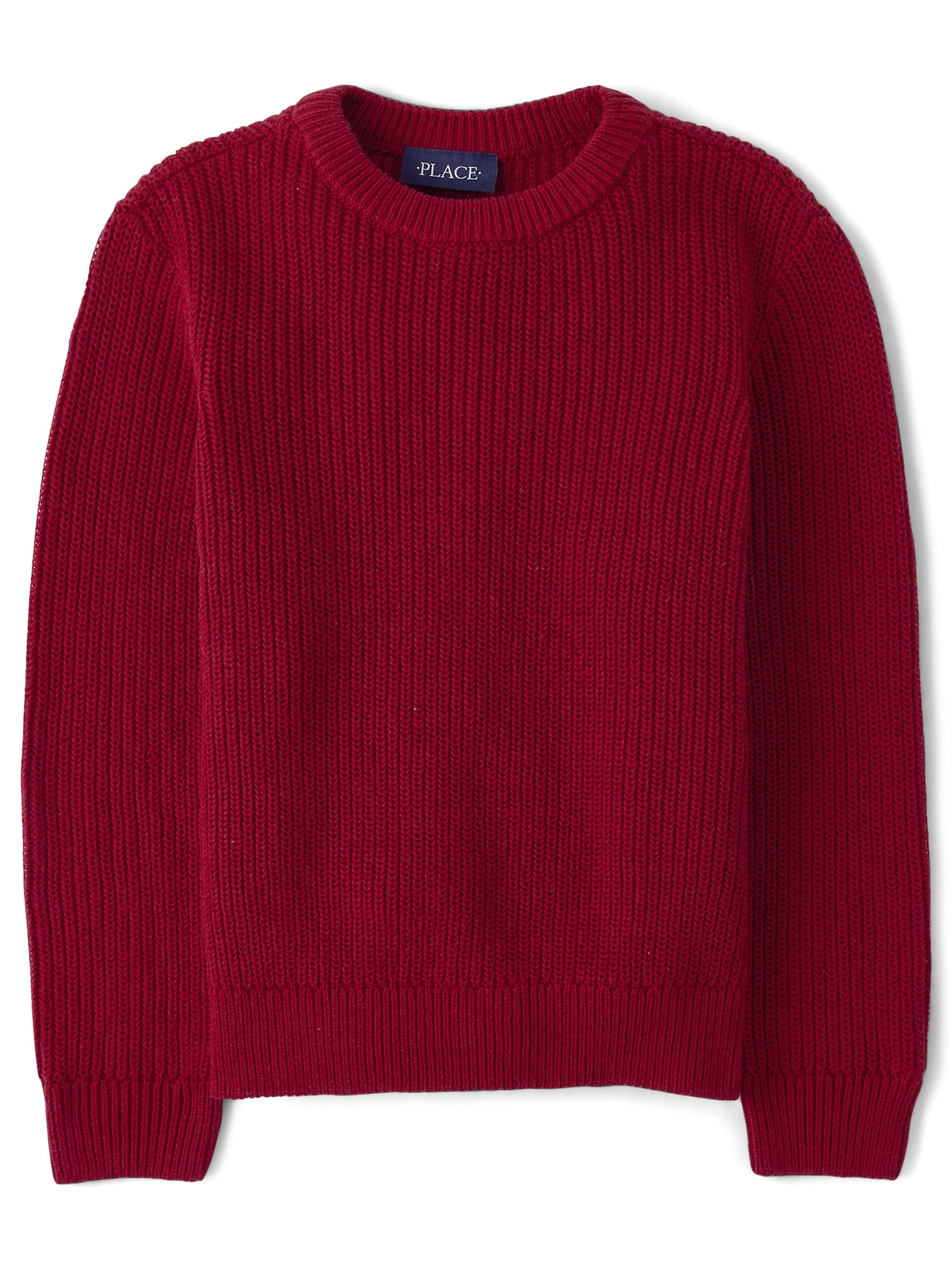 The Children's Place Boys Long Sleeve Crewneck Shaker Stitch Sweater, Sizes S-XXL