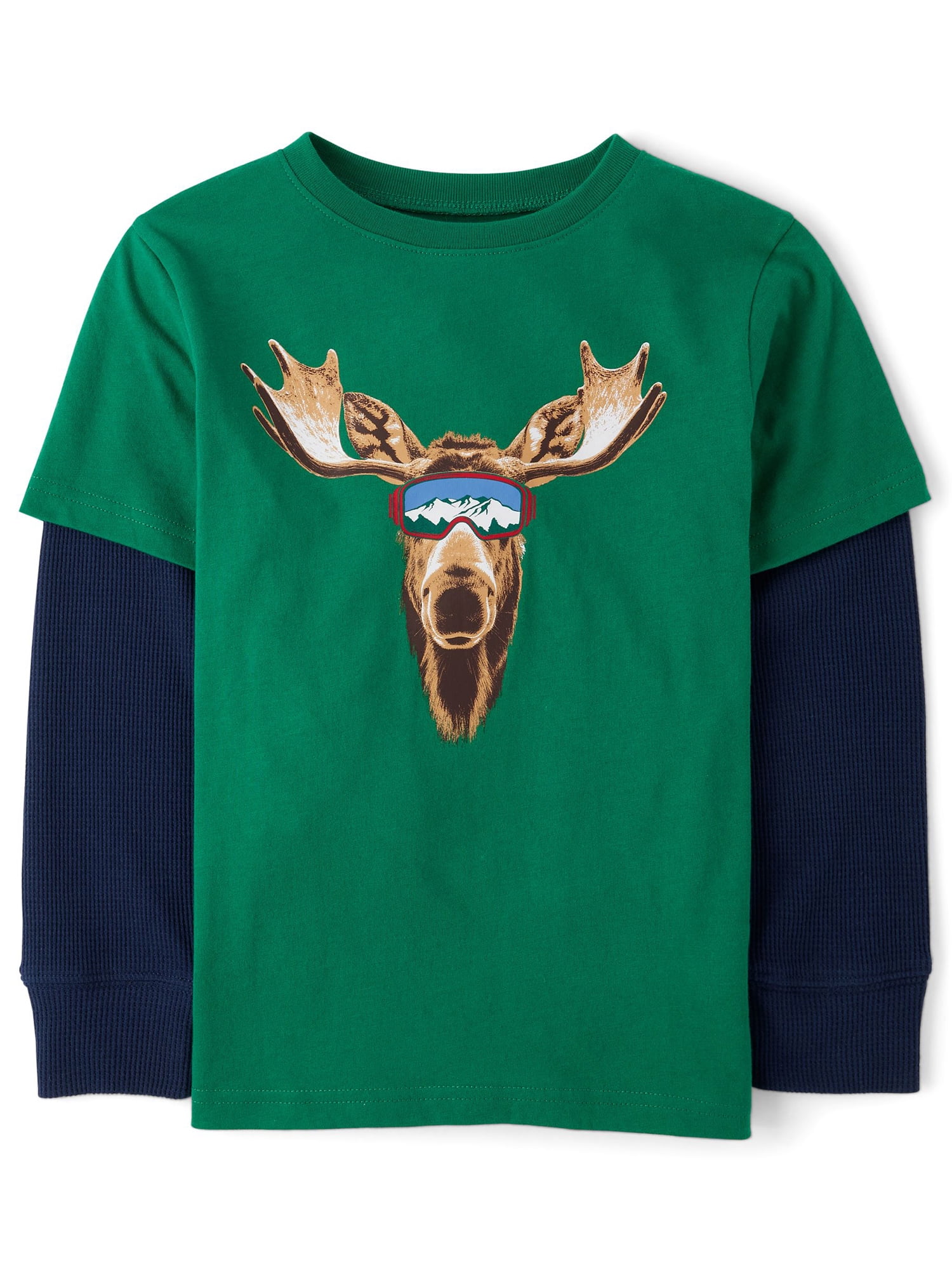 The Children's Place Boys Long Sleeve Graphic Layered Top, Sizes XS-XXL