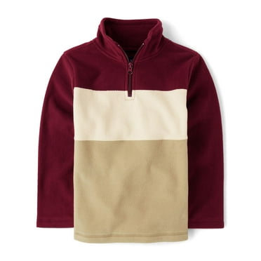 The Children's Place Boys Long Sleeve Half Zip Fleece Pullover, Sizes XS-XXL