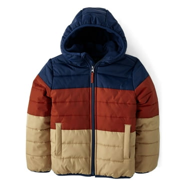 The Children's Place Boys Long Sleeve Hooded Winter Puffer Jacket, Sizes XS-XXL