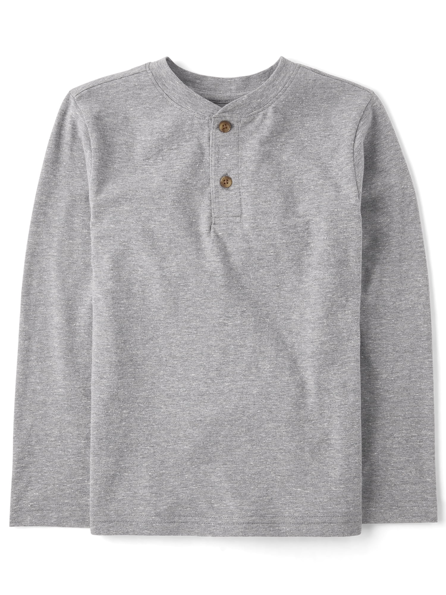 The Children's Place Boys Long Sleeve Marled Henley Top, Sizes XS-XXL
