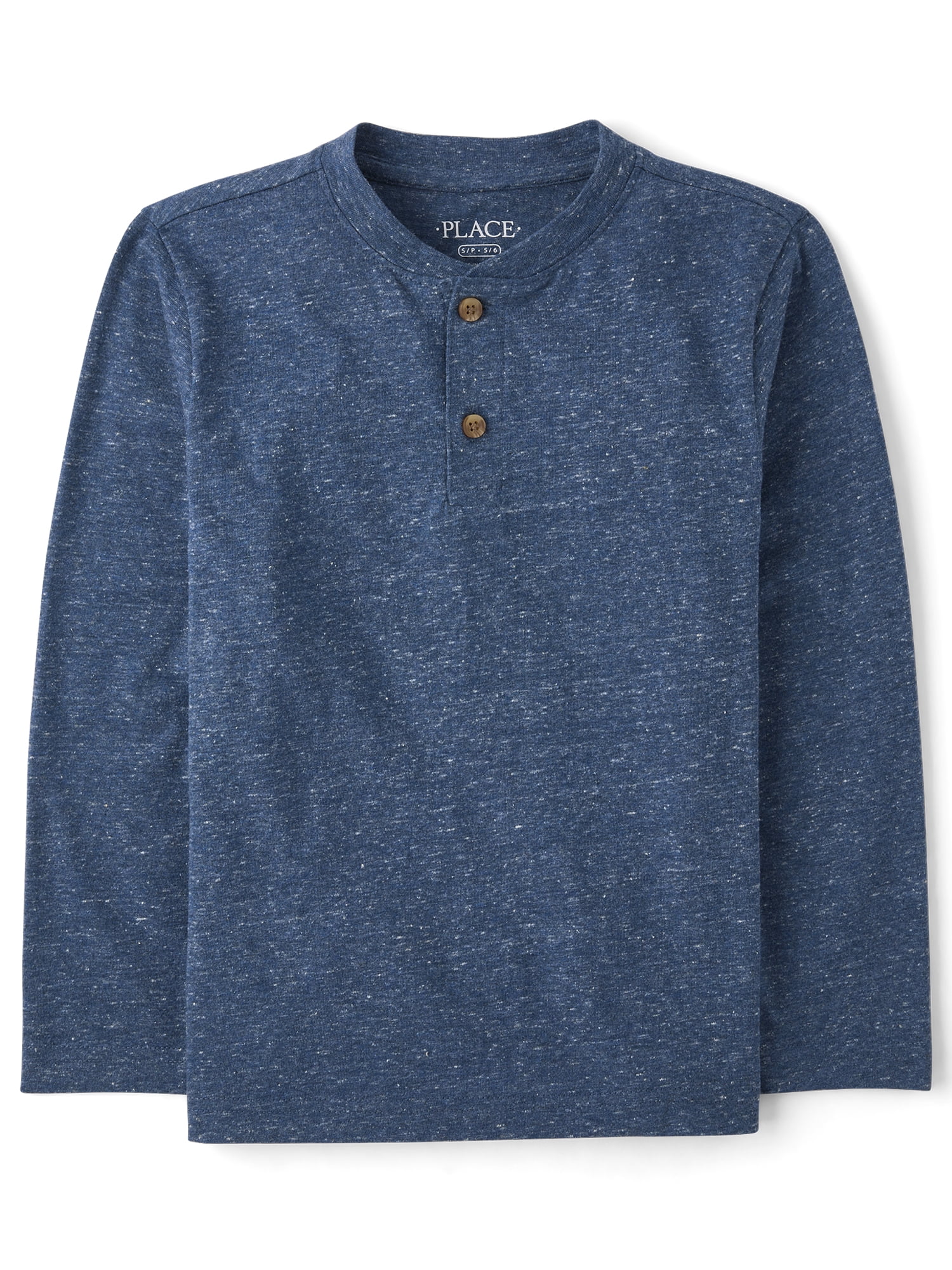 The Children's Place Boys Long Sleeve Marled Henley Top, Sizes XS-XXL