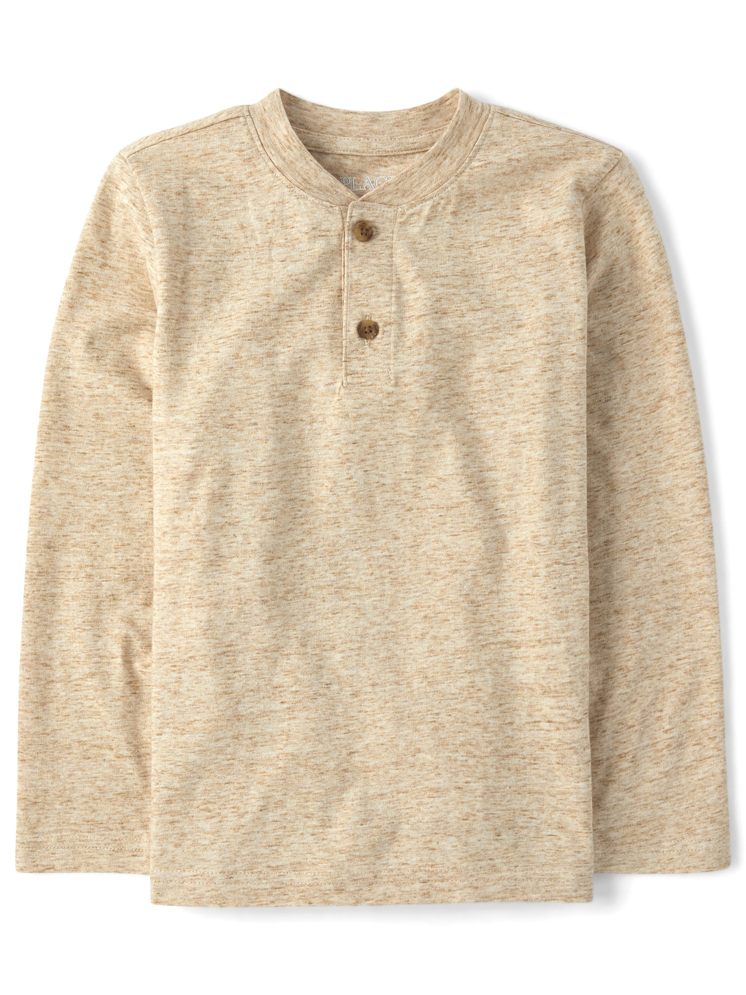 The Children's Place Boys Long Sleeve Marled Henley Top, Sizes XS-XXL