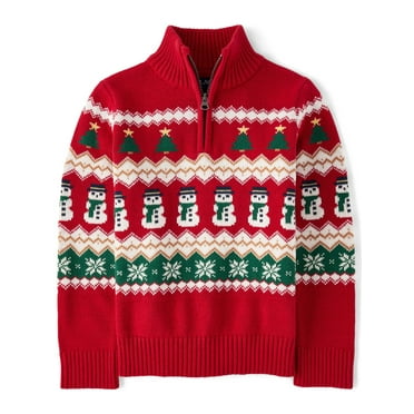 The Children's Place Boys Long Sleeve Matching Half Zip Sweater, Sizes XS-XXL