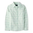 thumbnail image 1 of The Children's Place Boys Long Sleeve Plaid Poplin Button Up Shirt, Sizes S-XXL, 1 of 3