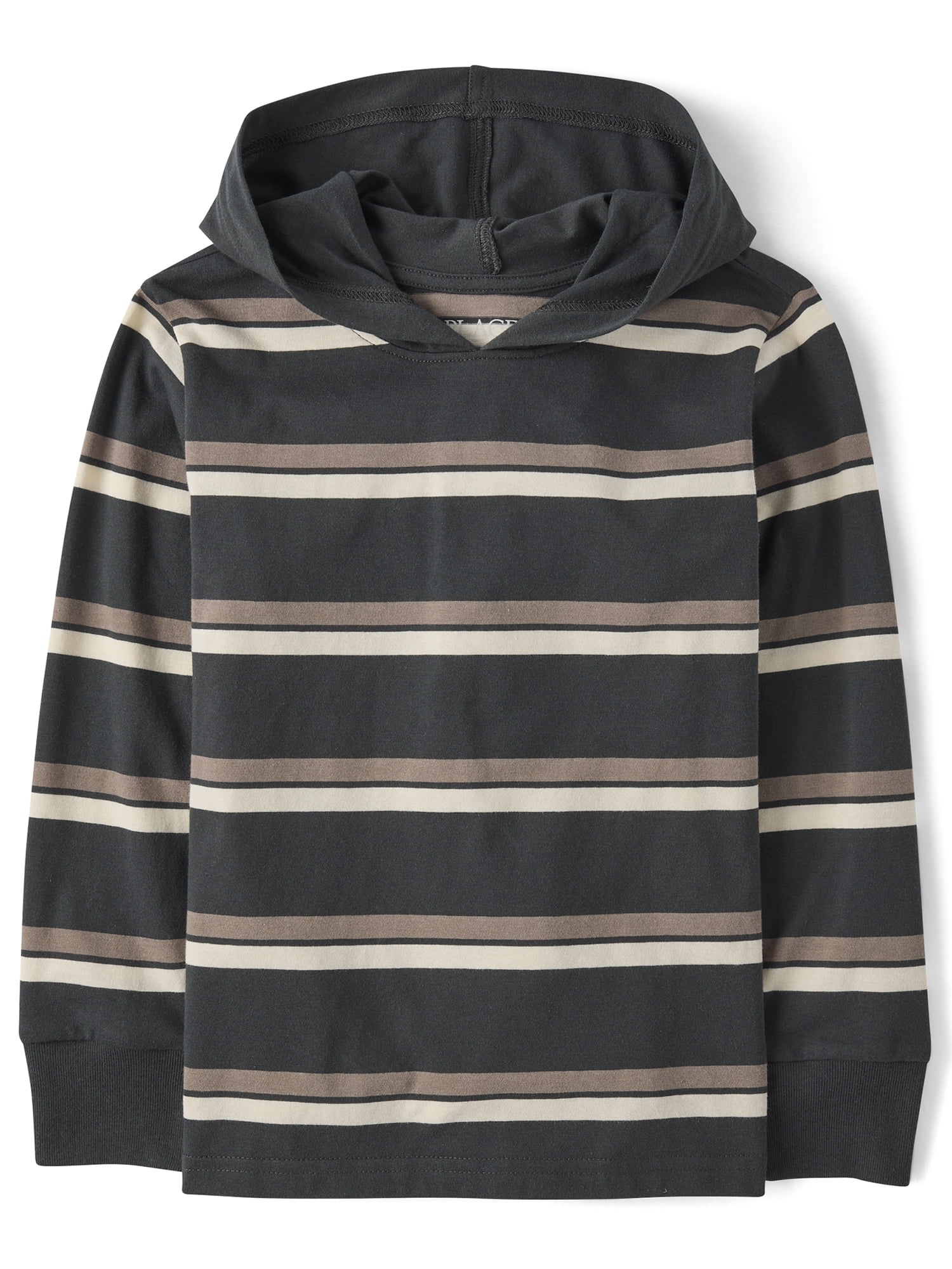 The Children's Place Boys Long Sleeve Stripe Hooded Top, Sizes XS-XXL