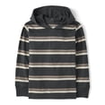 thumbnail image 1 of The Children's Place Boys Long Sleeve Stripe Hooded Top, Sizes XS-XXL, 1 of 3