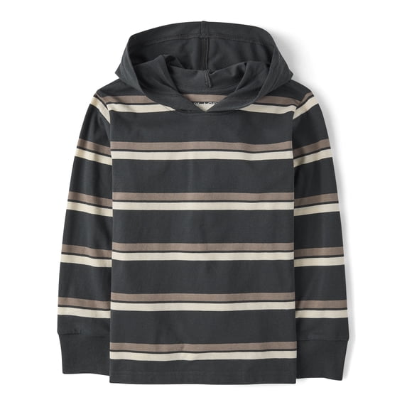 The Children's Place Boys Long Sleeve Stripe Hooded Top, Sizes XS-XXL