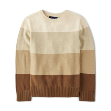 The Children's Place Boys Long Sleeve Striped Crewneck Sweater, Sizes XS-XXL