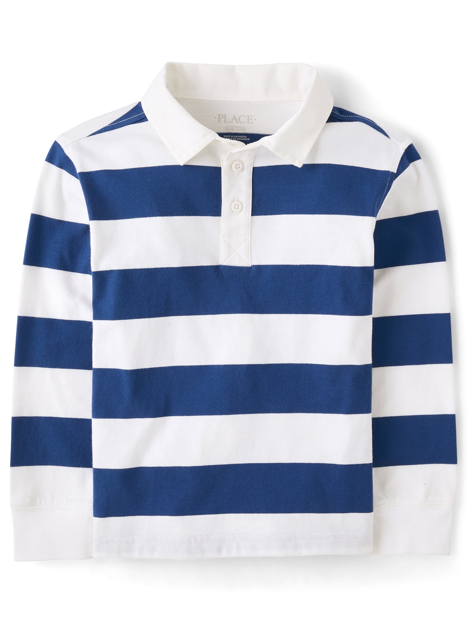 The Children's Place Boys Long Sleeve Striped Rugby Polo, Sizes XS