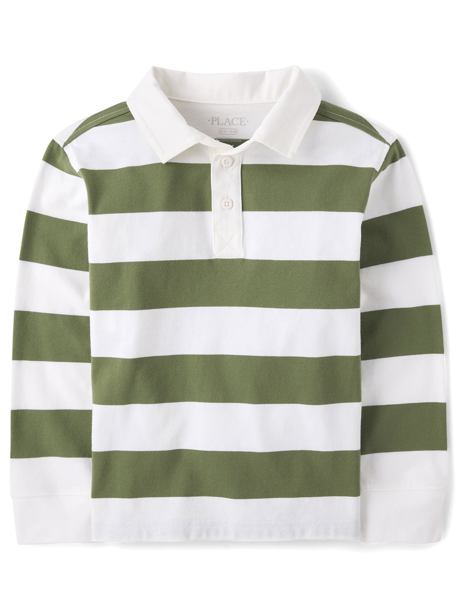 The Children's Place Boys Long Sleeve Striped Rugby Polo, Sizes XS-XXL