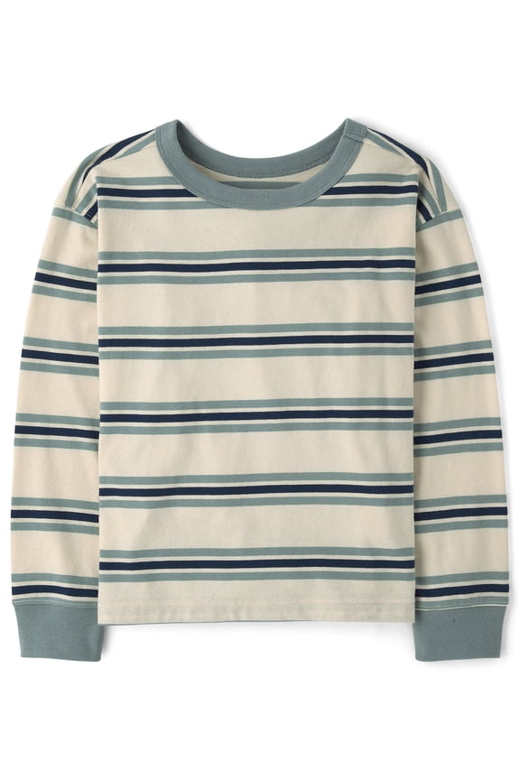 Boys Long Sleeve Striped Top, Sizes XS-XXL