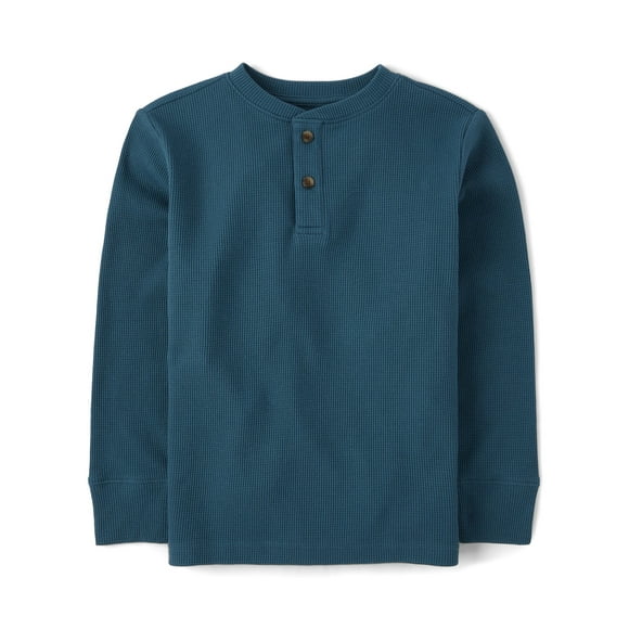 The Children's Place Boys Long Sleeve Thermal Henley, Sizes XS-XXL