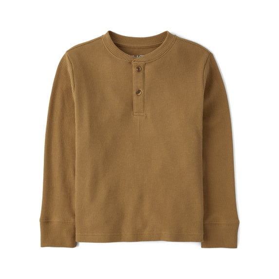 The Children's Place Boys Long Sleeve Thermal Henley, Sizes XS-XXL