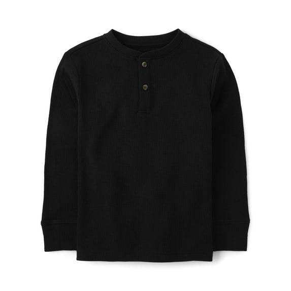 The Children's Place Boys Long Sleeve Thermal Henley, Sizes XS-XXL