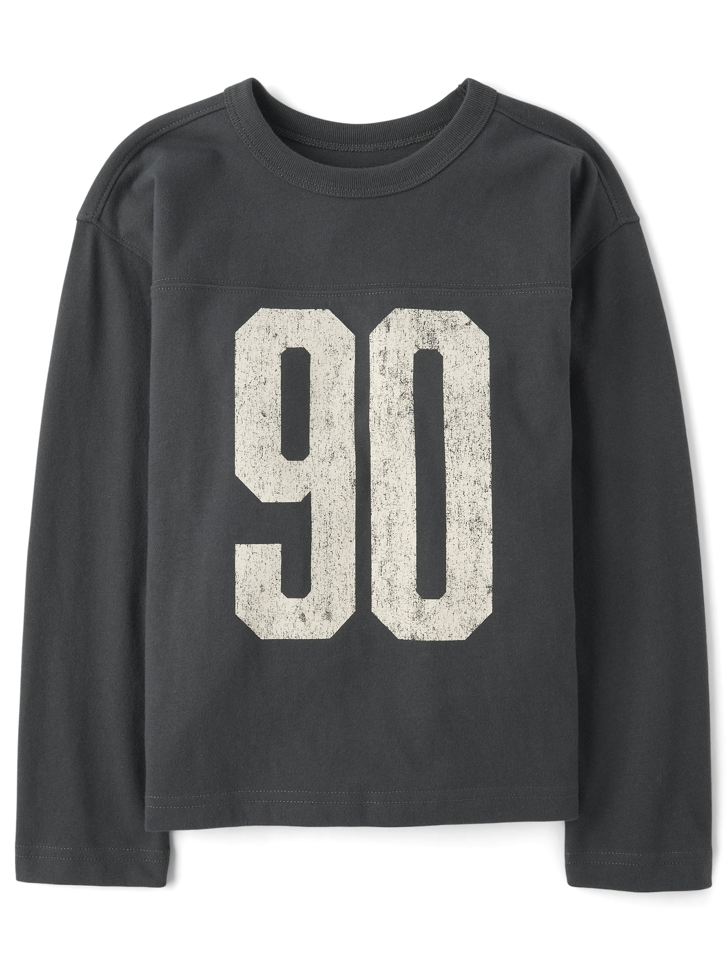 The Children's Place Boys Long Sleeve Varsity Sueded Top, Sizes XS-XXL