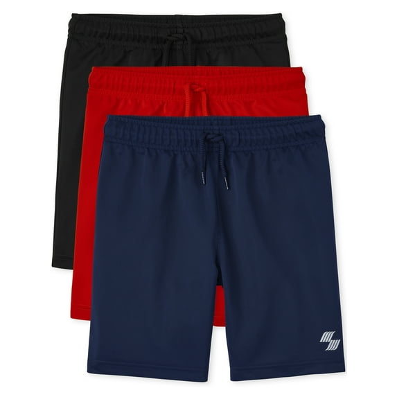The Children's Place Boys Performance Basketball Shorts, 3-Pack, Sizes XS-XXL