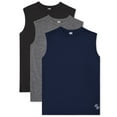 thumbnail image 1 of The Children's Place Boys Performance Muscle Tank Top 3-Pack, Black/Gray/Blue, Medium (7/8), 1 of 3
