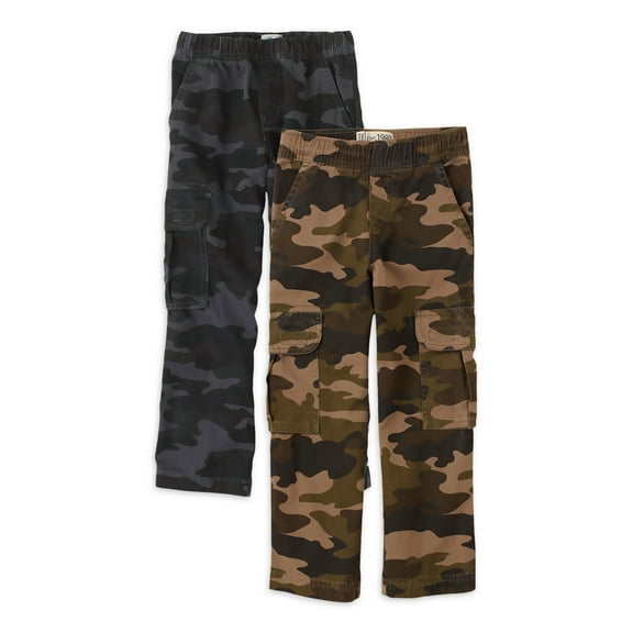 The Children's Place Boys Pull-On Camo Cargo Pant, 2-Pack, Sizes 4-18