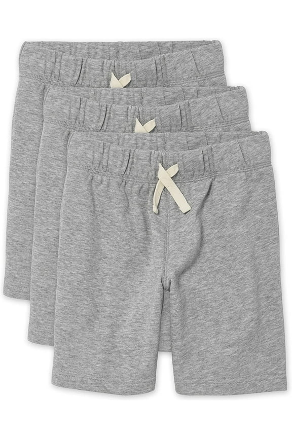 Boys Pull-On French Terry Jogger Shorts, 3-Pack, Sizes XS-XXL