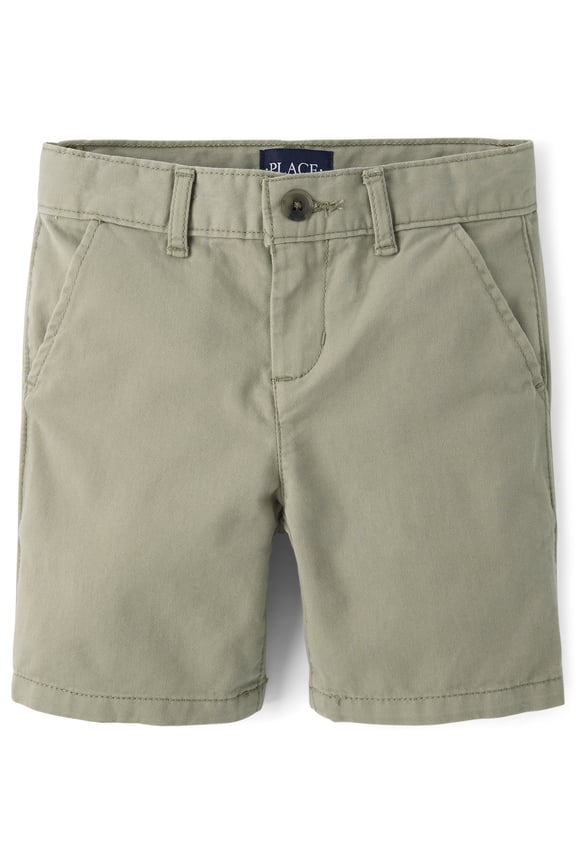 Boys Pull-On Solid Chino Short, Sizes 4-16