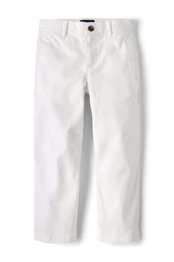 Boys Pull-On Straight Fit Stretch Chino Pants, Sizes 4-16