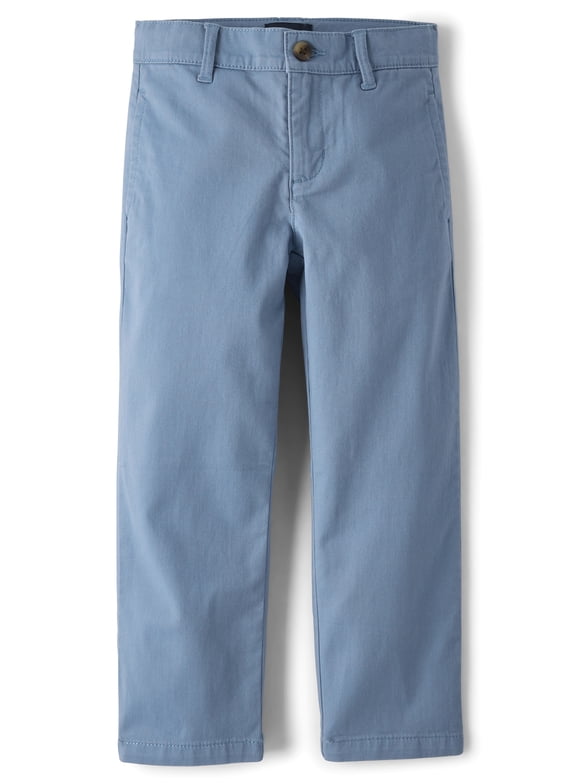Boys Pull-On Straight Fit Stretch Chino Pants, Sizes 4-16