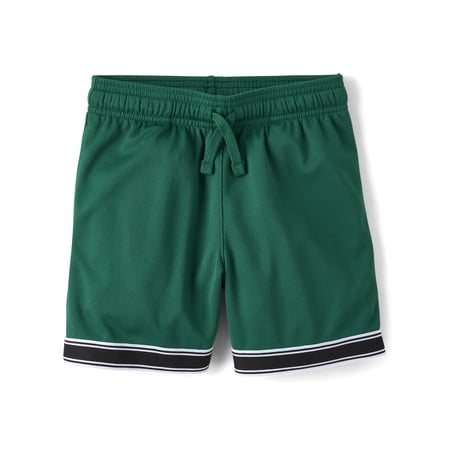The Children's Place Boys Quick Dry Contrast Hem Mesh Basketball Short, Sizes XS-XXL