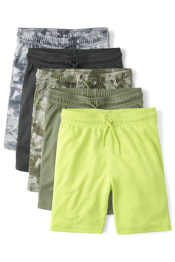 Boys Quick Dry Mesh Lined Shorts, 5-Pack, Sizes XS-XXL
