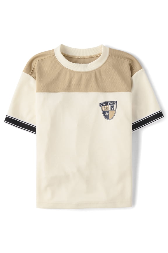 Boys Quick Dry Short Sleeve Football Top, Sizes XS-XXL