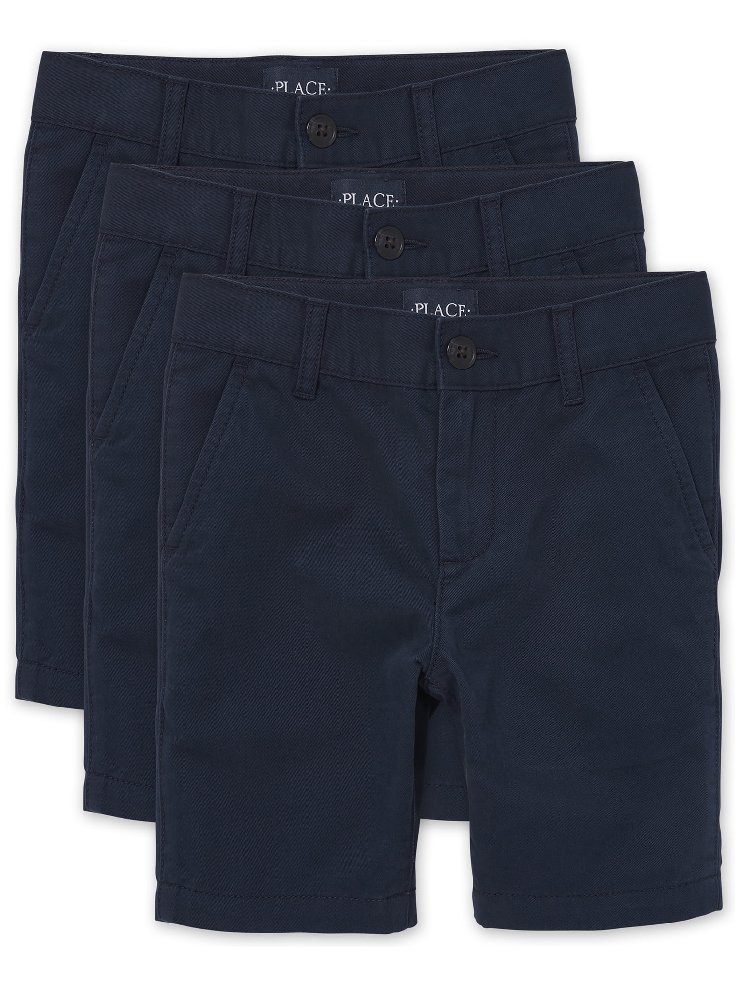 The Children's Place Boys School Uniform 3-Pack Strech Chino Shorts, Sizes 4-16