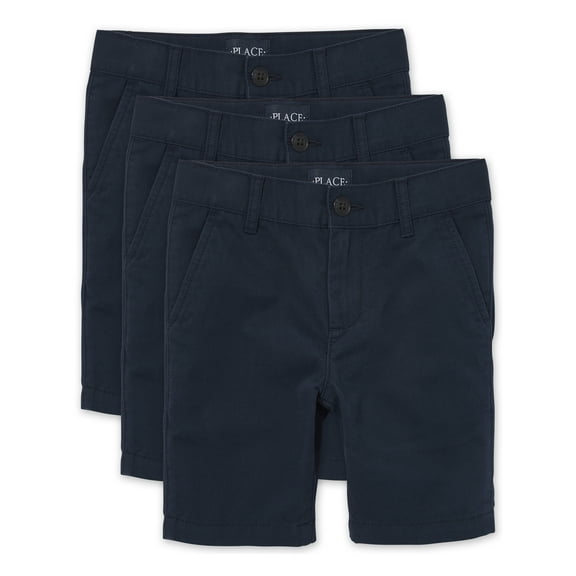 The Children's Place Boys School Uniform 3-Pack Strech Chino Shorts, Sizes 4-16