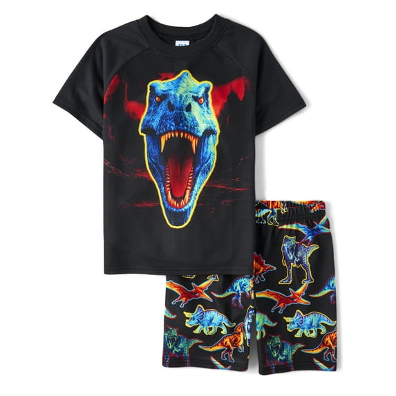 The Children's Place Boys Short Raglan Sleeve Pajama Set, 2-Piece, Sizes XS-XXL