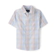 thumbnail image 1 of The Children's Place Boys Short Sleeve Gingham Poplin Button Up Shirt, Sizes XS-XXL, 1 of 3