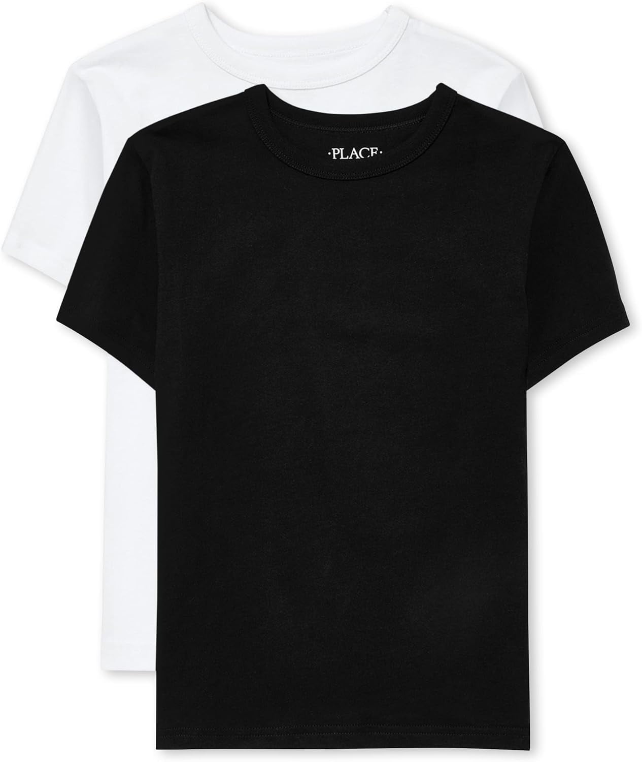 The Children's Place Boys Layering Cotton T-Shirts with Short Sleeves, 2-Pack, Sizes XS-XXL