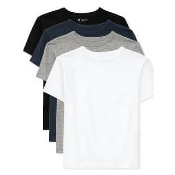 The Children's Place Boys Short Sleeve Layering T-Shirt, 4-Pack, Sizes XS-XXL