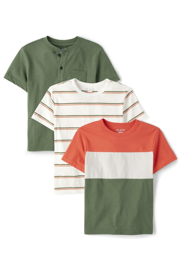 Boys Short Sleeve Mix & Match T-Shirt, 3-Pack, Sizes XS-XXL