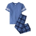 thumbnail image 1 of The Children's Place Boys Short Sleeve Snug Fit Plaid Pajamas, Sizes XS-XXL, 1 of 4