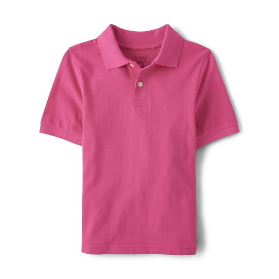 The Children's Place Boys Short Sleeve Solid Pique Polo, Sizes XS-XXL