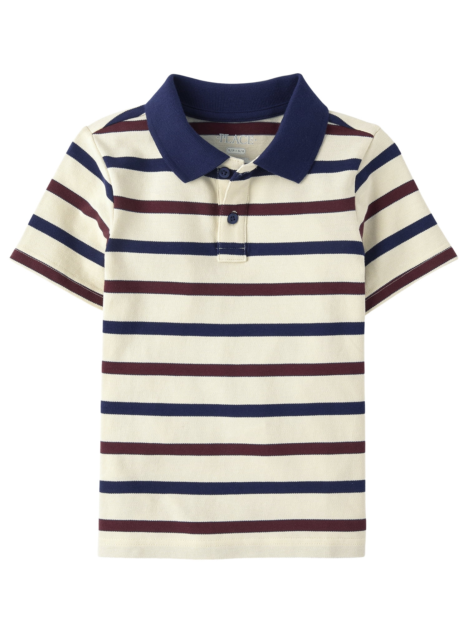 The Children's Place Boys Short Sleeve Striped Soft Pique Polo, Sizes XS-XXL