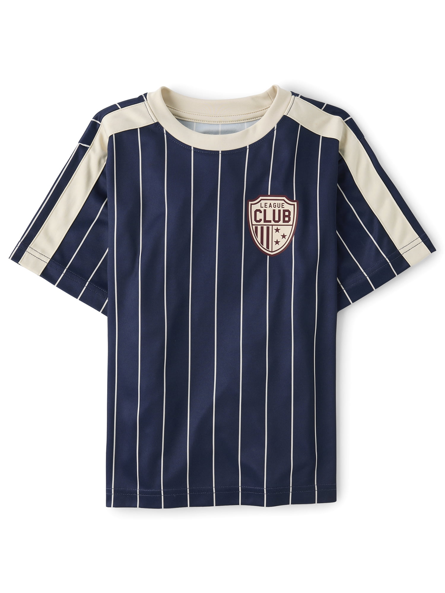 The Children's Place Boys Short Sleeve Striped Varsity Soccer Jersey, Sizes XS-XXL