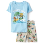 Boys Short Sleeve Surfs Up Food Snug Fit Cotton PJs, Sizes 4-16